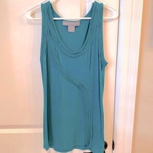 Isabella Rodriguez Teal Rayon Tank Top Size Medium